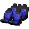 LiYaBaiHuo 9 Pezzi Coprisedili Auto per Dacia Sandero Stepway 3.Gen 2.Gen 2012-2016 2017 2018 2019 2020-2025, Set Copri-Sedile Fodere per Anteriori e Posteriori Antiscivolo Accessori,A/Blue