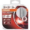 OSRAM XENARC NIGHT BREAKER LASER D1S, +200% di luce, bulbo HID allo xeno, lampada a scarica, 66140XNL, 4500 K, astuccio (1 lampada)