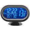Shkalacar Auto Orologio Termometro Voltmetro 3 in 1, Monitor Digitale LCD Misuratore di Temperatura e Vlotage Rilevamento Manometro 12V per Auto Camion SUV RV