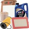kW&HP KIT TAGLIANDO 4 FILTRI MANUTENZIONE PER CAPTUR II CLIO V 1.5 DCI CON OLIO MOTORE ORIGINALE 5 LITRI 5W30