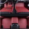 YSQOJF Set di tappetini auto Per DS 5 2011 2012 2013 2014 5 Posti Tappetini Auto In Pelle Tappeti Resistenti(VINO ROSSO)