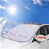 BNOYONERAS Copri Parabrezza Auto Inverno 9 Magnete Copri Vetro Auto Ghiaccio Copertura Magnetico Copri Parabrezza per Auto Protezione Anti UV, Neve, Grandine (160 x 116cm)