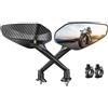 LOKLNEYK Specchietti Retrovisori Per Moto In Fibra Di Carbonio Resistenti Per Ducati Per Monster ST2 400 600 Per Monster S4RS Per Monster796 specchiettis