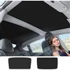 Ywooon Tendine Parasole per Tettuccio Apribile per Tesla Model 3 2018-2024 2025 Highland Tetto in Vetro Parasole Protezione dai Raggi UV, Nero (Prodotto dalla Cina)
