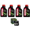 Motul Kit Tagliando moto 4 litri olio Motul 5100 10W40 + filtro 204