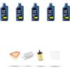 HOFFCAR Kit tagliando 4 FILTRI e 5L OLIO V compatibile con Vw POLO IV (9N) 1.9 TDI 74kw Dal 2002 al 2009