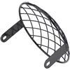 Domary Protezione per Maschera per Copertura Griglia in Rete per Faro Moto per Cafe Racer Grid Anteriore Universale Adatta Nero Argento 8 Pollici (Nero)