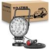 YOJZMA 4 pollici 42W flood Faro da lavoro a LED con base magnetica, 12V 24V | Spina accendisigari 5m, maniglia portatile, impermeabile IP67, faro di profondità per fuoristrada 4x4/SUV/ATV/UTV