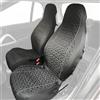 Rebeca Shop Coprisedili per Auto Universali, Coppia Anteriore, tessuto Deluxe Gabardine, universali, adatti a tutte le tipologie di sedili auto (Nero con rigo Grigio, Poggiatesta Integrato)