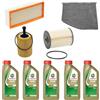 Cormar KIT TAGLIANDO COMPLETO FILTRI + OLIO CASTROL 5W30 COMPATIBILE CON VW GOLF 6 1.6 TDI 77 KW