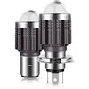 REPYL 1 pz CSP 10000Lm H4 LED Moto H6 BA20D P15D LED Moto Moto Lampadine for fari Lente Giallo Hi Lo Lampada Moto Faro Lampada (Color : 6000K White, Size : BA20D)