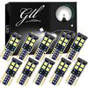 GLL 10 Pezzi Bianco T10 501 LED Canbus 194 168 W5W 3030-10SMD Lampadine T10 con Cuneo per Cupola Auto Cruscotto Interno Luci Targa
