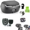 CLICK&GO COMPATIBILE CON YAMAHA MAJESTY 400 BAULETTO PER MOTO SCOOTER VALIGIA TOPCASE MONOLOCK 45L BAULE NERO CON CATADIOTTRI FUMÉ+PIASTRA E KIT PER AGGANCIO AL TUO PORTAPACCHI