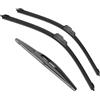 MYSSJS Tergicristalli Per SUZUKI Per SX4 Per S-Cross 2006-2020 Auto Anteriore Posteriore Tergicristallo In Gomma Morbida Tergicristalli Auto Parabrezza 26 + 14 + 10 Spazzole Tergicristallo(3 wipers)