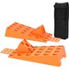 Wiltec 2 Cunei Ferma Ruota per roulotte 3,5 t di Portata/Coppia, bloccaruote con Fermo, livellatori Camper in plastica con Borsa di Trasporto