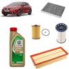 OP Kit tagliando 4 filtri + 5L olio Edge 5W-30 LL per Seat Ibiza 1.6 TDI 2017+