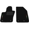 Somer Car Kit Tappetini Auto SOLO ANTERIORI 2pz compatibili con Fiat 500X 2015-2025 Lato passeggero con sistema di fissaggio | Set 2 tappeti anteriori su misura in moquette, bandiera Italia