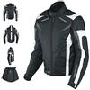 A-Pro Giacca Lady Donna Tessuto Cordura Moto Protezione Manica Staccabile Bianco XL