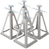 ECUTEE Cavalletto di Supporto per Roulotte, Set da 4 Pezzi, Cavalletti Dappoggio in Alluminio per Rimorchio e Caravan da 3600 kg, Supporti per Assale, Altezza Regolabile 280 - 440 mm