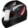 RIKCAT Casco da Moto per Bambini Casco da Moto Integrale con Visiera Adatto per Bambini da 2 a 10 Anni Simpatico Casco da Cartone Animato per Ragazzi e Ragazze per Tutte Le Stagioni A