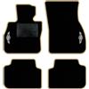 QUEMAR Tappetini Auto per Mini Clubman II F54, Bordo Beige, 2 Ricami | dal 2015 / Kit Tappeti Moquette e Gomma su Misura / Set 2 Anteriori + 2 Posteriori / Ricami e Colori Personalizzati