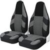 NOKRGQW Coprisedili Auto Per Zoe Per Aygo Per Citroen C1 Un Paio Di Coprisedili Anteriori Auto Universali Per La Maggior Parte Delle Auto Protezione Per Sedili A Secchiello Coprisedile Auto(2pcs GRAY)