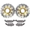 Konerstone Arashi Kit dischi e pastiglie per freni anteriori per Kawa.saki KLE VER-SY-S 650 2007-2014 / ER6N 2006-2015 / ER6F 2006-2015 Accessori di ricambio ER 6N 6F Oro