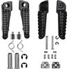 XMT-MOTOR Moto Pedane Anteriori e Posteriori Poggiapiedi Compatibile con Kawasaki Ninja ZX6R 2003-2011 ZX-10R 2004-2012 Z750 2007-2010 Z1000 2007-2012 (Nero)