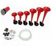 J/J Tromba Pneumatica Musicale Il Padrino 12v 6 Cornetti Musicali ad Aria Compressa con Compressore Clacson Rosso per Tutti i Veicoli Auto Camion Moto Suv Barche Treni