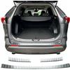Modifycar Protezione paraurti posteriore interno + esterno compatibile con Toyota RAV4 (5° generazione) | Dal 2018+ in acciaio inox opaco protezione per bordo bagagliaio di carico
