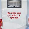 Pimastickerslab Kit 1 Adesivo stickers per camper CASA STELLE CIELO NOTTE -caravan roulotte- accessori decal scegli colore cod.1826 (032 ROSSO, cm 55 x 28)
