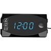 Asudaro DC 6V-30V 3 in 1 Orologio Digitale Termometro Voltmetro Schermo Universale Grande Digitale Rologio a LED Antipolvere Impermeabile Tester Impermeabile IP67 Display Digitale per Auto Moto da 12V