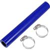 QUARKZMAN Tubo In Silicone Per Auto 1 Pz Blu Nero Refrigerante | Diametro Interno 18mm, Lunghezza 200mm, Temperatura -60°C~300°C, Include 2 Morsetti. Uso: Olio, Freni, Antigelo.
