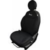 Italfodere - Coppia Coprisedili Anteriori Compatibili con Fiat 500L - Cotone Accoppiato - Fatti a Mano - Eleganti e Resistenti - Accessori Auto Interno - Nero - Made in Italy