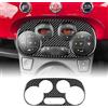 KUNGKIC Per Fiat 500 2008-2023 Abarth 595 2012-2023 Car Central Control AC Panel Pannello di controllo in fibra di carbonio Sticker Decorativi Accessori interni regalo, Nero, stile B