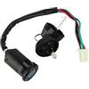 Akozon Interruttore Avviamento Moto con Chiave + Interruttore di accensione per moto, interruttore di avviamento impermeabile a 4 fili con chiave per 50 90 110 110 125cc ATV Bike Scooter