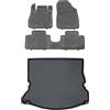MOTOS Set di tappetini in gomma e tappetini in Pe per il bagagliaio Renault Grand Scenic IV 2016-2021 Migliorate il vostro comfort di viaggio con il tappetino antiscivolo per auto - tappetino per auto