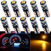 GLL T5 LED Lampadine Giallo W1.2W W2.3W Lampadine Cruscotto 3030 SMD 60 Lumen DC 12V