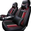 Muchkey Set di Coprisedili 2 posti e Copri Poggiatesta per Toyota Hilux Sedili Anteriori Auto,Compatibile con Airbag Laterale,Con Cuscino Cervicale e Lombare,Nero Rosso
