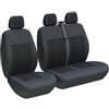 RVEVFBKBAL Auto Per Renault Per Master Per Trafic Universale 2 + 1 Coprisedili Auto Protector(Nero a 3 posti)