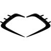 SRQORT Spoiler Posteriori Per Ford Per Fiesta MK8 MK8.5 2018-2025 Copertura Della Presa D'aria Laterale Spoiler Posteriore Splitter Paraurti Posteriore Canard Laterali Posteriore Spoiler Deflettore