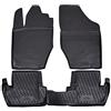 J&J AUTOMOTIVE Tappetini Auto in Gomma su Misura per Peugeot 308 2007-2013, Set da 4 Pezzi, 3D - con Bordo Alto, Antiscivolo, Inodore, Colore Nero, TPE