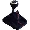 DXLSAEU Pomello Cambio Per Audi A3 S3 8P S-line Sportback 5 Gear 6 Marce Manuale MT Pomello Del Cambio Per Auto Con Manopola Car Styling(6 Speed-Black)