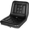 HarBin-Star - Sedile trattore, sedile universale con schienale, in pelle PVC + spugna, per trattori, tosaerba, carrelli elevatori, escavatori, 44,5 x 35,5 x 33,5 cm