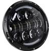 UAGFDFF Faretti Moto Led Faro Anteriore A LED 7 Pollici Moto Per Kawasaki Per Vulcan VN 500 750 800 900 1600 1700 1500 Dal 1993-2008 Per Ducati Per Monster 1000 600 Faro LED Moto(80W Headlight Black)