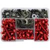 KCBHSH Kit Bulloni E Viti Per Carenatura Per DUCATI Scrambler 800 MONSTER 696 937 821 Multistrada 1200S V4S Desert X, 177 Pezzi Bulloni E Vite(ROSSO)