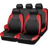 YLZFKGLQ Copri sedili Auto, per Renault Clio 5 Clio 4 Clio 3 Estate 2001-2024 Impermeabile Coprisedile Set in Pelle PU Protezioni Sedili Copri Sedili Anteriori Posteriori Accessori,A