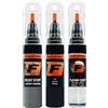F FIRANTO FIRANTO Kit Riparazione Vernice Auto per Peugeot P09G Gris Hurricane - Set rimuovi Graffi per Vernice Auto 3in1-15ml Primer, Pennarello ritocchi Vernice, Vernice lucidante