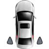 CWMMKL Parasole Auto Finestrini per Fiat 500, Tendine Parasole Auto Bambini Finestrini Protezione UV Tende Oscuranti Para Sole,2*TriangularWindows