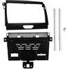 shunvcw Autoradio Mascherina Telaio Adattatore nero Kit di montaggio adattatore for cruscotto con cornice audio for autoradio stereo da 9 pollici 2 Din/adatto for Ford Ranger Everest 2015-2017 elaio audio p